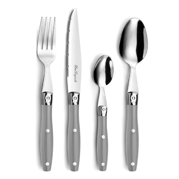 Cutlery Set Lou Laguiole Comptoir Gray Metal 24 Pieces