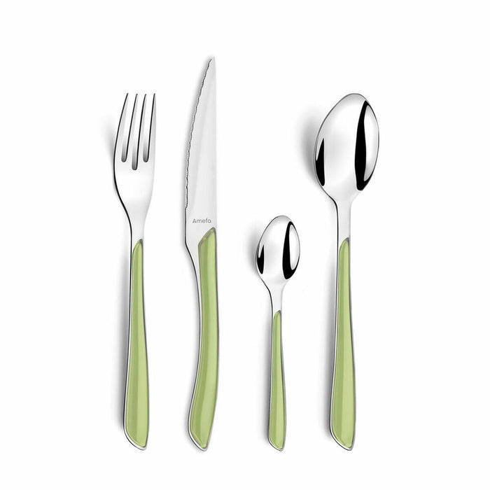 Cutlery Amefa Eclat Green Metal (24pcs)