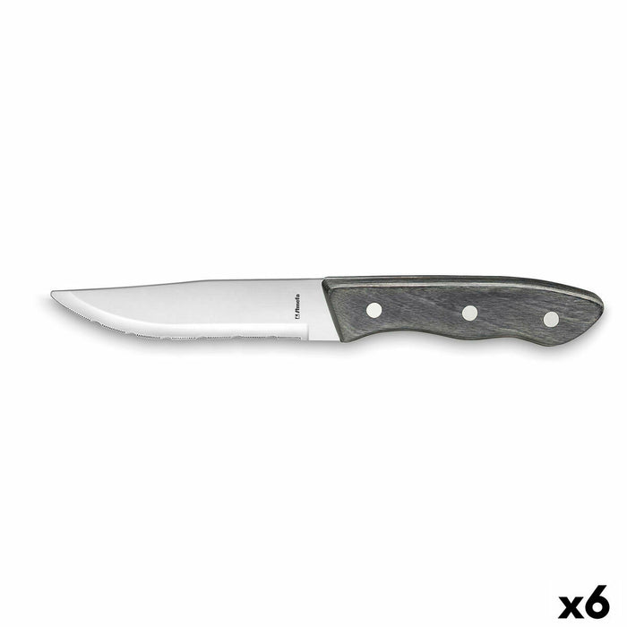 Kniv för kotletter Amefa Hercule Brown Metal 6 enheter 25 cm (Pack 6x)