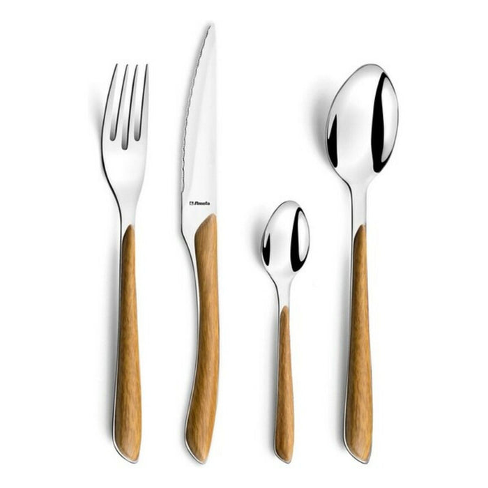 Cutlery set Amefa 2274PWPA10C40 Wood Metal Stainless steel 24 Parts