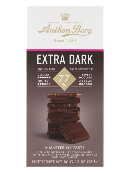Anthon Berg Extra Mørk Chokolade 77% 80g