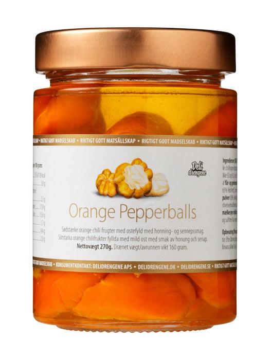Orange Pepperballs fyldt m/ Friskost 260g